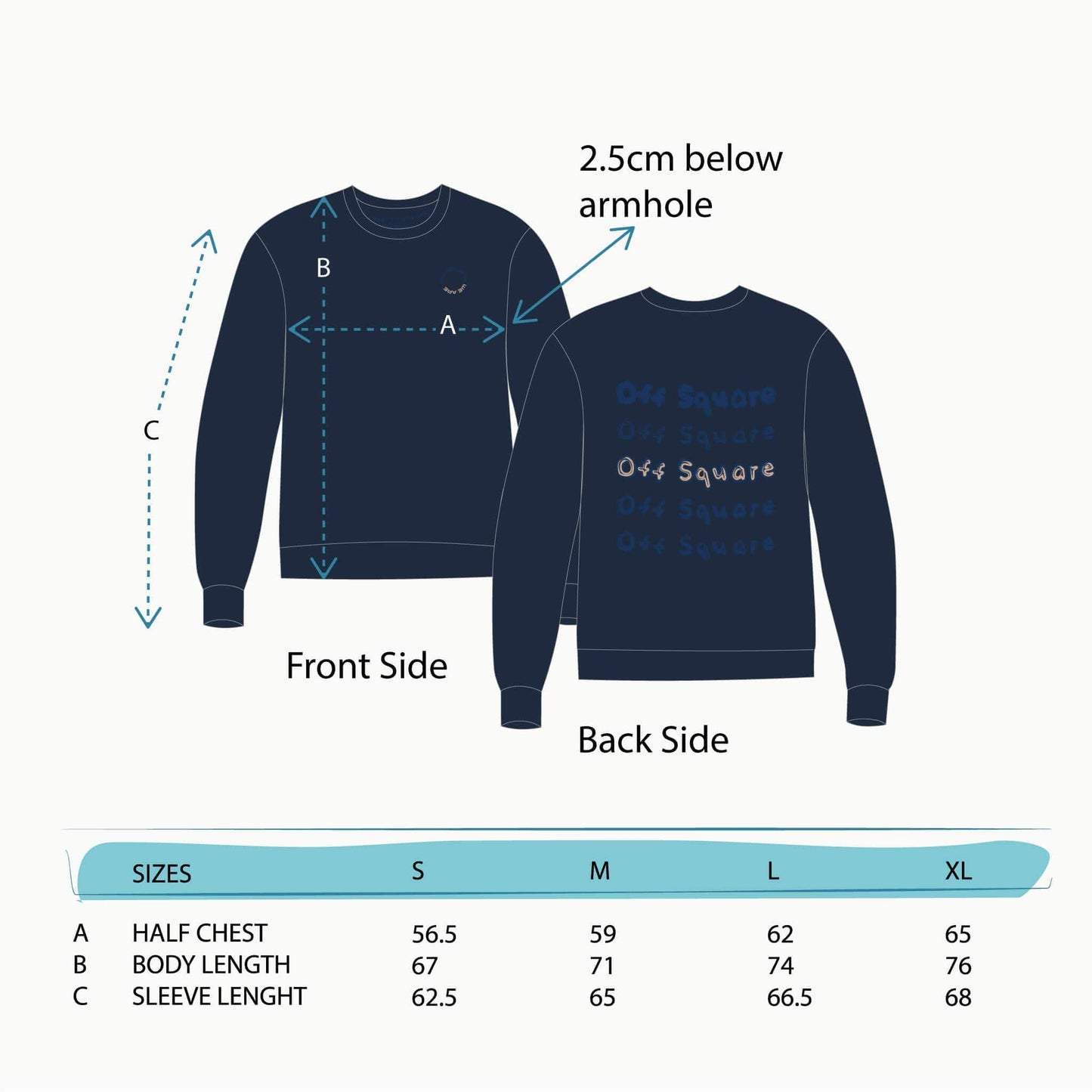 Unisex Sweater with Off Square Logo Multi - offsquareofficial